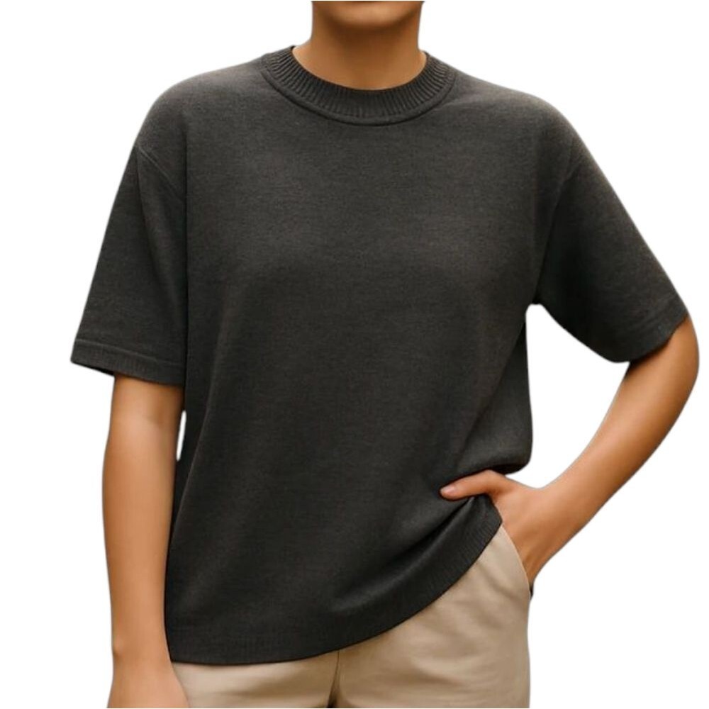 Sag Harbor Short Sleeve Mockneck Sweater 1X